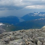 Utsikt mot Beisfjorden og Beisfjordtøtta Utsikt mot Beisfjorden og Beisfjordtøtta